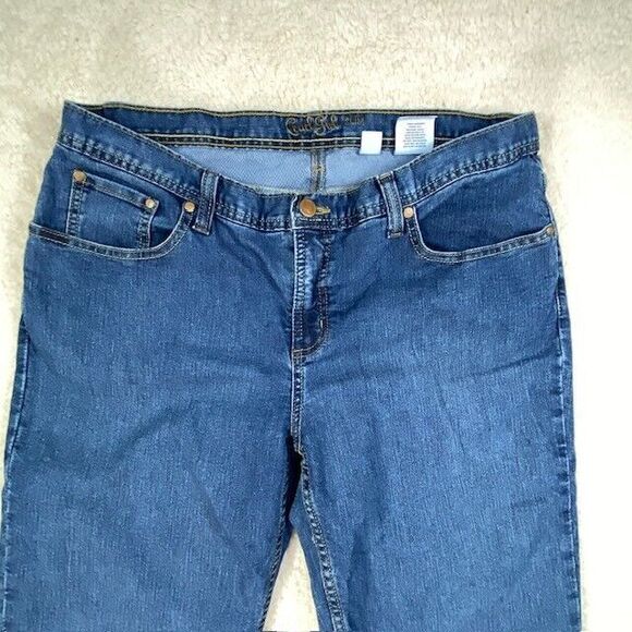 Cruel Girl Jean Jrs 15 Long Blue Stretch Straight Leg Raw Hem CB54753001 - Picture 4 of 14